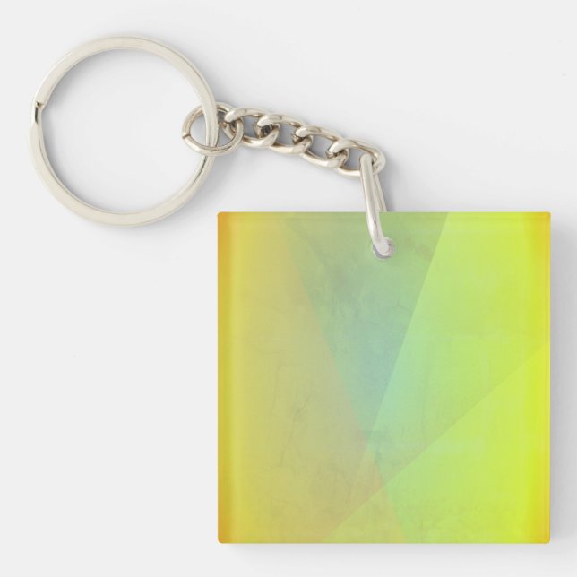 Porte-clefs Dégradé géométrique jaune moderne (Devant)