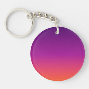 Porte-clefs dégradé violet, rose et orange foncé