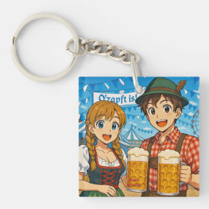 Porte-clefs Dégustation de bière pendant l'Oktoberfest à Munic