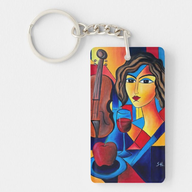 Porte-clefs Déjeuner avec des Couleurs (Devant)