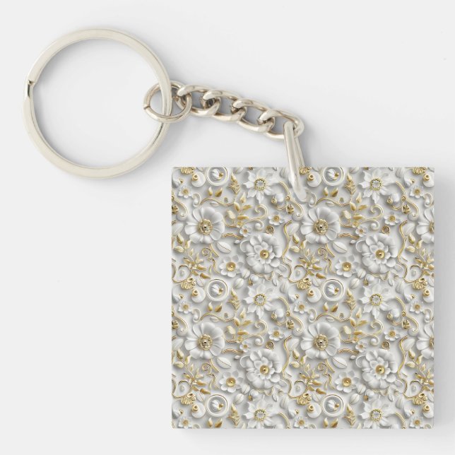 Porte-clefs Délicat floral (Devant)