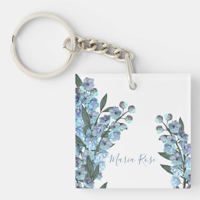 Porte-clefs Delphinium bleu (Devant)