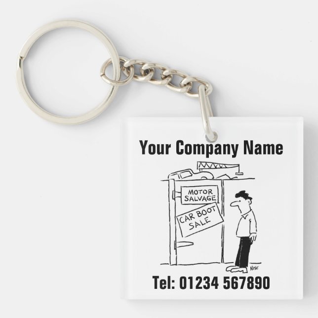 Porte-clefs Démantèlement des voitures de récupération automob (Devant)