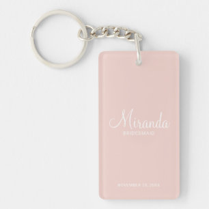 Porte-clefs Demoiselle d'honneur personnalisée en écriture mod