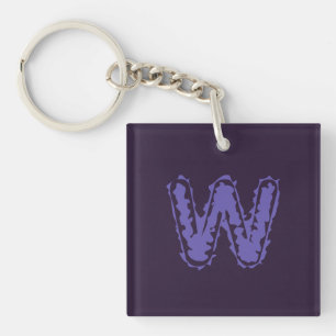 Porte-clefs Déplaisant Monogramme violet sur violet