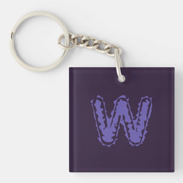 Porte-clefs Déplaisant Monogramme violet sur violet (Devant)