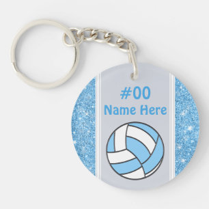 Porte-clefs Des cadeaux de volley-ball personnalisés en bleu 