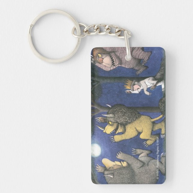Porte-clefs Des créatures sauvages et Max dansant au clair de  (Devant)