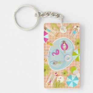 Porte-clefs Des filles et des garçons du bikini jouant au jeu