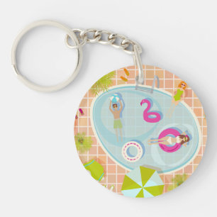 Porte-clefs Des filles et des garçons du bikini jouant au jeu 