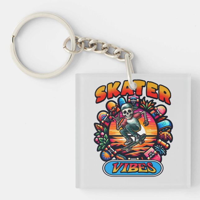 PORTE-CLEFS DES VIBES DE SKATER ! (Devant)