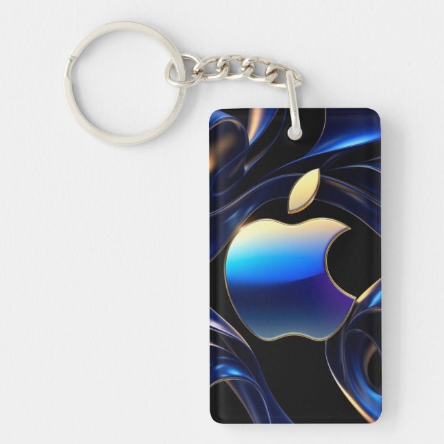 Porte-clefs ✨ Design Apple Métallisé Pour Accessoires de Clés  (Devant)