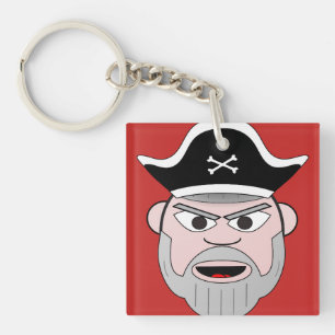 Porte-clefs Design d'art de tête pirate