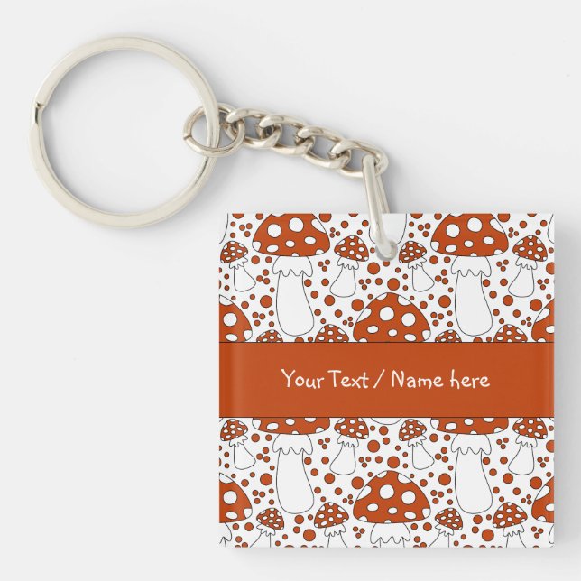 Porte-clefs Design de champignons moderne (Devant)