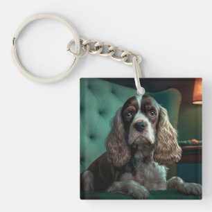 Porte-clefs Design de portrait classique de Cocker Spaniel élé