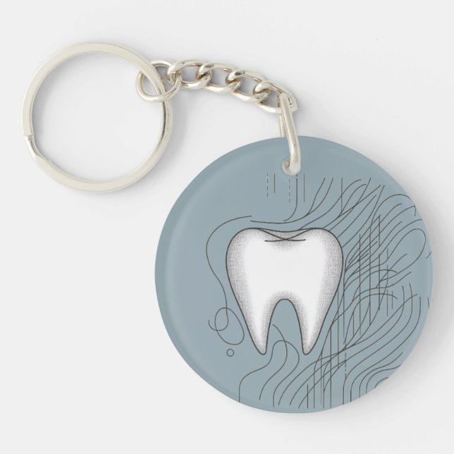 Porte-clefs Design de soins dentaires Molaire moderne (Devant)