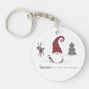 Porte-clefs Design de tomte scandinave de Gnome et de rennes