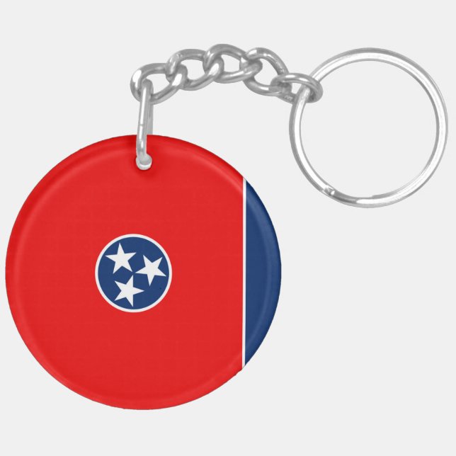 Porte-clefs Design du drapeau d'état du Tennessee (Dos droit)