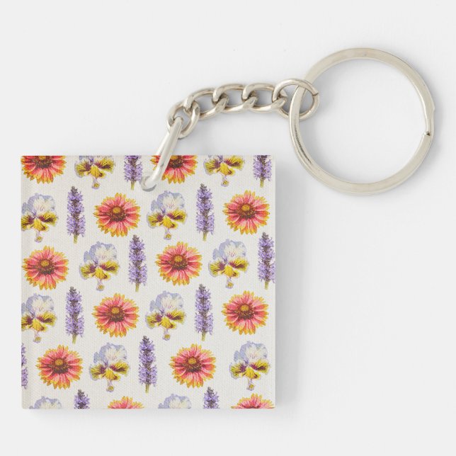 Porte-clefs Design floral (Dos)