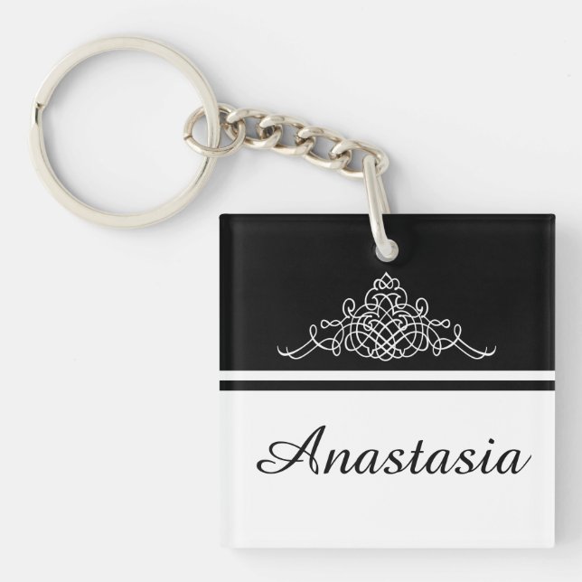 Porte-clefs Design floral élégant (Devant)