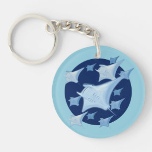 Porte-clefs Design graphique Manta Ray Lover
