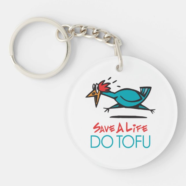 Porte-clefs Design humoristique de tofu (Devant)