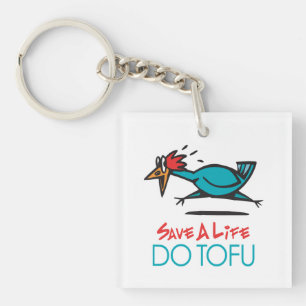 Porte-clefs Design humoristique de tofu