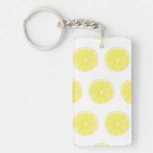Porte-clefs Design motif de tranches de citron