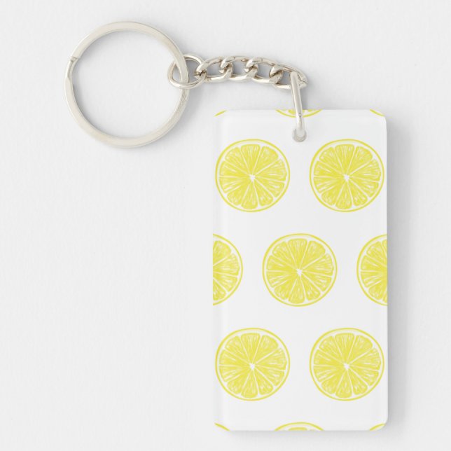 Porte-clefs Design motif de tranches de citron (Devant)