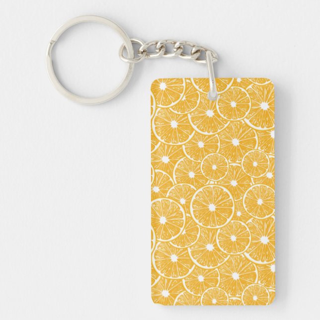 Porte-clefs Design motif en tranches orange (Devant)