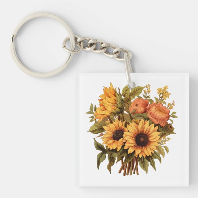Porte-clefs Design noir unique pour les amateurs de blanc (Devant)
