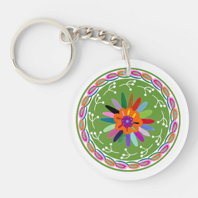 Porte-clefs Design Otomi moderne (Devant)