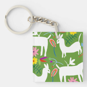 Porte-clefs Design Otomi moderne   Llama Donkey Design