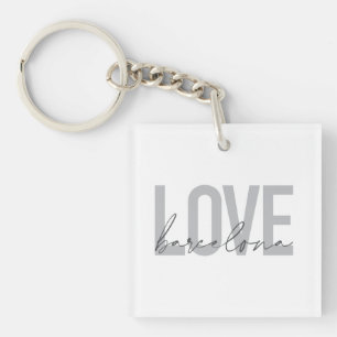 Porte-clefs Design simple, urbain, moderne, cool Love Barcelon