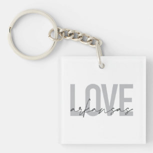 Porte-clefs Design urbain, moderne, simple, cool Love Arkansas