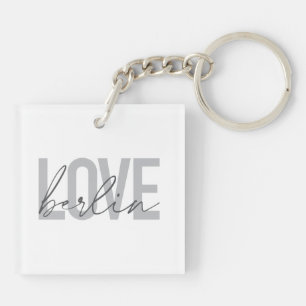 Porte-clefs Design urbain, moderne, simple, cool Love Berlin