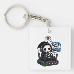 Porte-clefs Désolé, je suis hors ligne humour de gamer introve