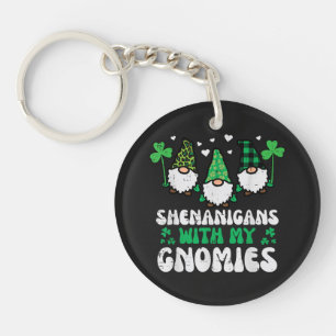 Porte-clefs Désordre de la Saint-Patrick avec des gnomes Gnomi