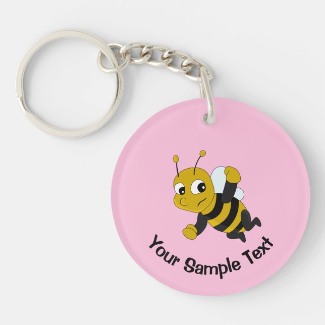 Porte-clefs Dessin animé d'abeille  (Devant)