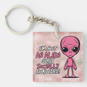 Porte-clefs Dessin animé d'alien socialement maladroit