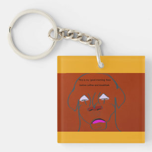 Porte-clefs Dessin animé de chien au visage de clown