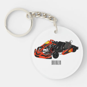 Porte-clefs dessin animé de Kart racing