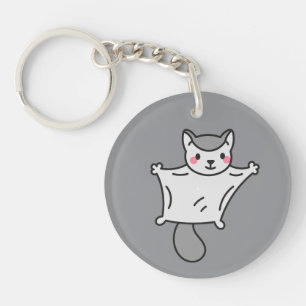 Porte-clefs Dessin animé de sugar glider en glissade