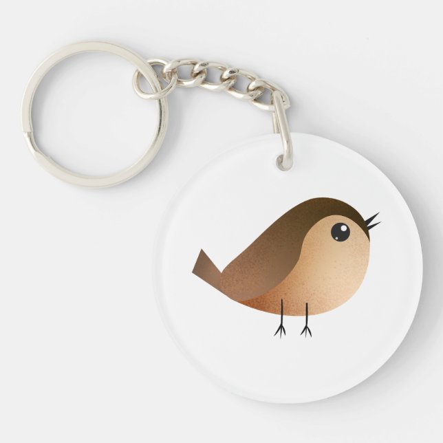 Porte-clefs Dessin animé d'oiseau moineau (Devant)