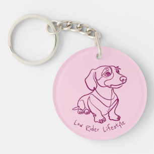 Porte-clefs Dessin au trait de teckel - Style de vie Low Rider