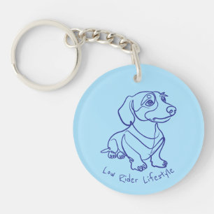 Porte-clefs Dessin au trait de teckel - Style de vie Low Rider