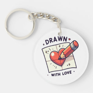 Porte-clefs Dessin avec amour