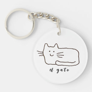 Porte-clefs Dessin de chat El Gato Cartoon