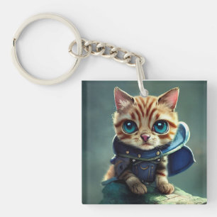 Porte-clefs dessin de chaton