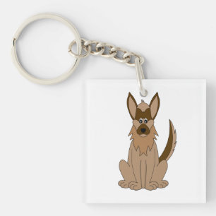 Porte-clefs Dessin de chien Extraordinaire berger allemand